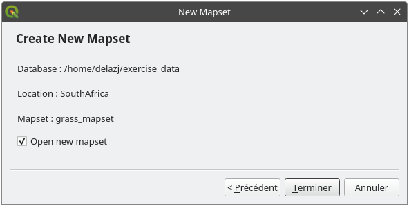 12.1. Leçon : Configuration de GRASS — Documentation QGIS Documentation